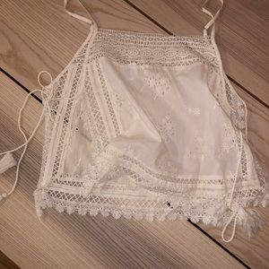 Free People garden party embroidered cami - ivory